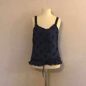 Old Navy - Blue & Black Polka-Dot Tank Top ((XS))